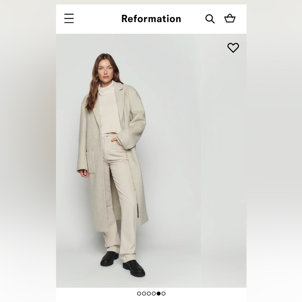 Reformation Albert coat xs new with tags. Never worn